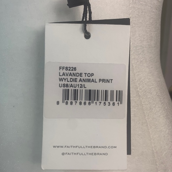 Faithfull The Brand Large Lavande Bikini Top Underwire Wyldie Animal Print - Picture 11 of 11